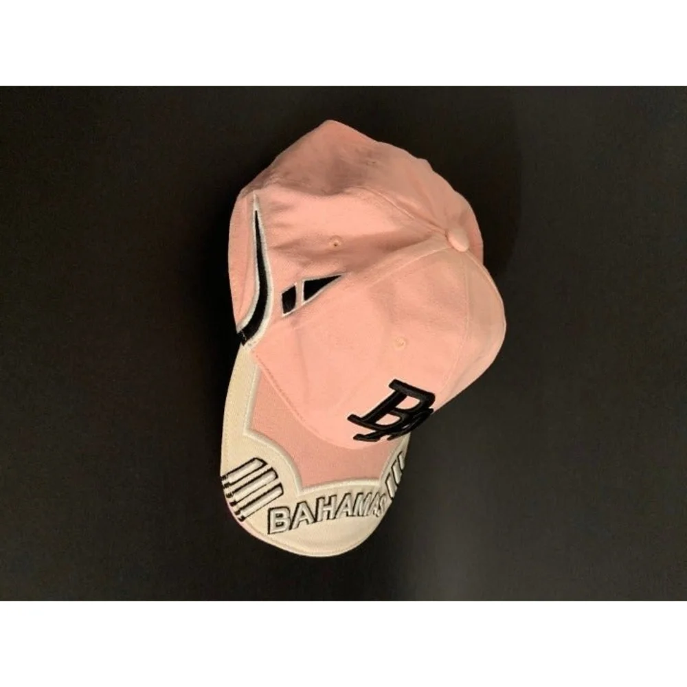DORSETT Sportswear BA Bahamas Embroidered Baseball Cap Hat Pink, Black & White